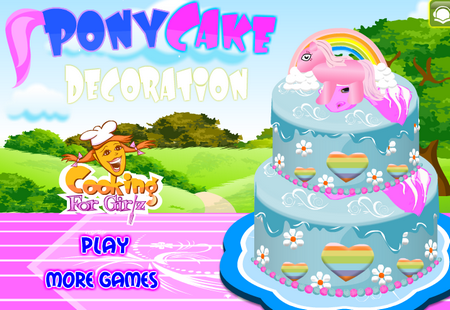 game pony cake decoration