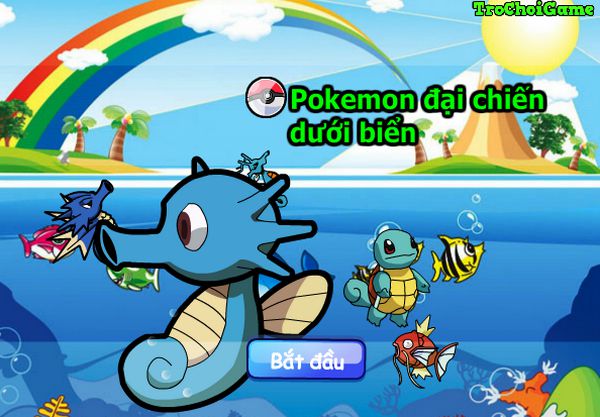 Game Pokemon Đại Chiến Dưới Biển: Trò Pokemon Nước