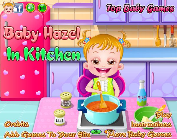 Game Bé na đi siêu thị: Baby Hazel in Kitchen
