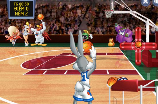 thỏ Bunny ném bóng rổ 2
