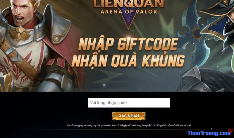 giftcode lien quan mobile 1